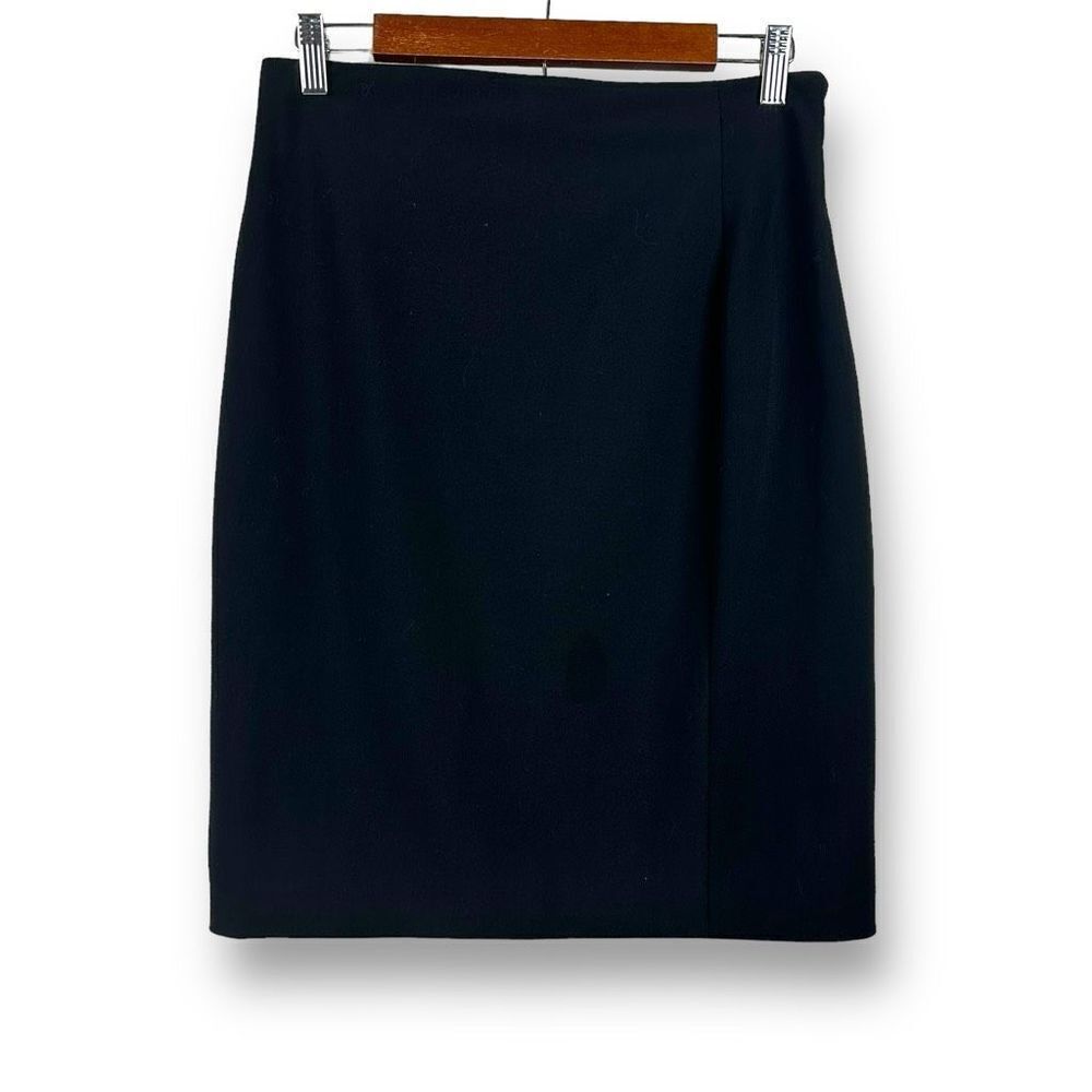 Calvin Klein‎ Collection Women's 8 Straight Pencil Skirt Solid Black Made Italy